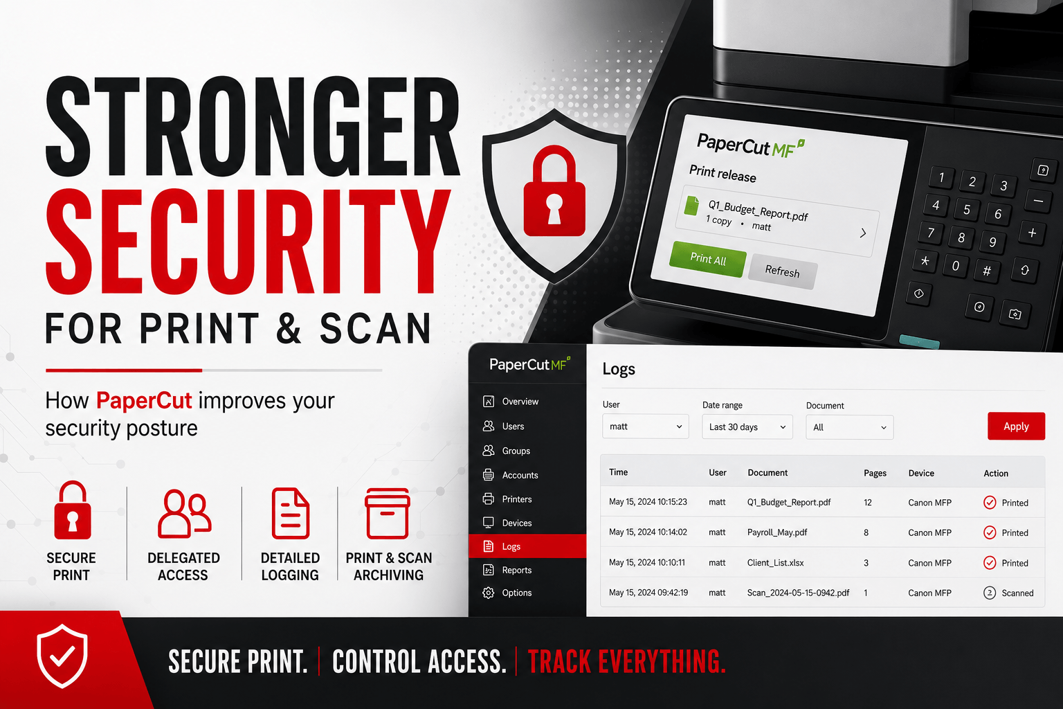 PaperCut Security & Logs: How to Protect and Audit Your Print Environment