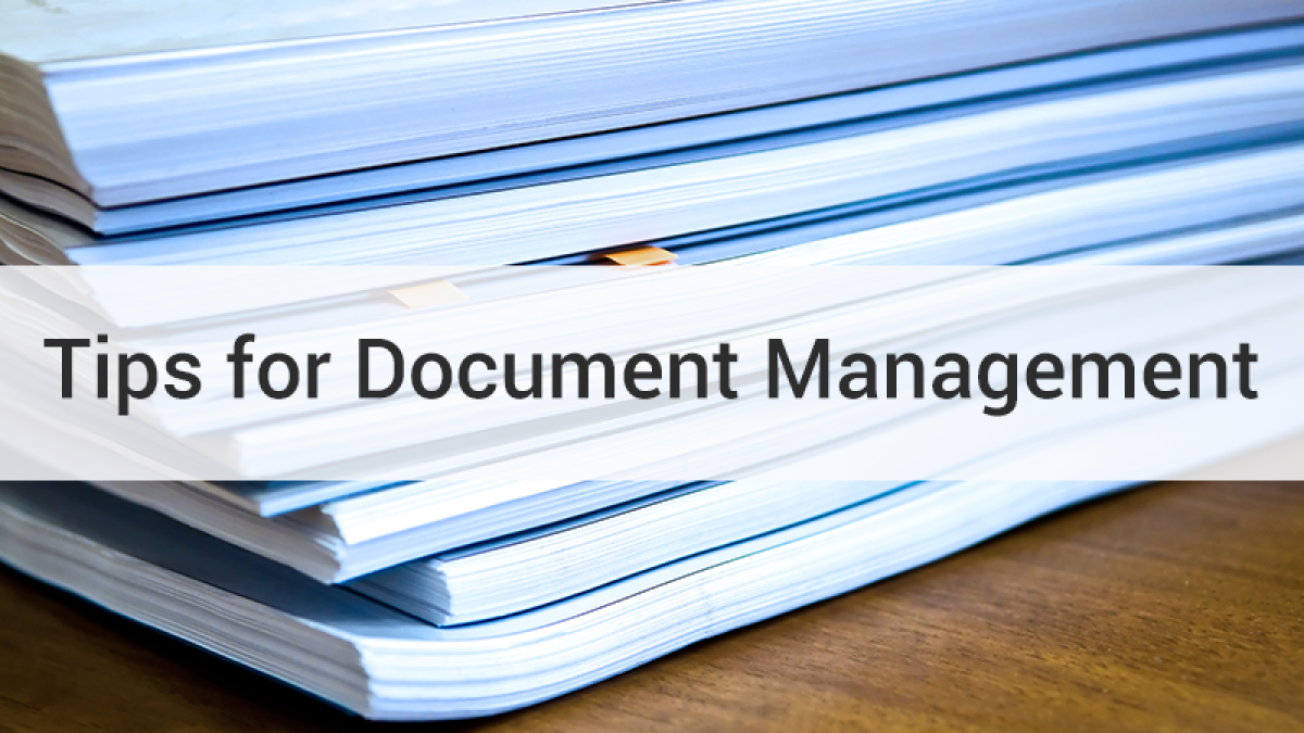 Tips for Document Management