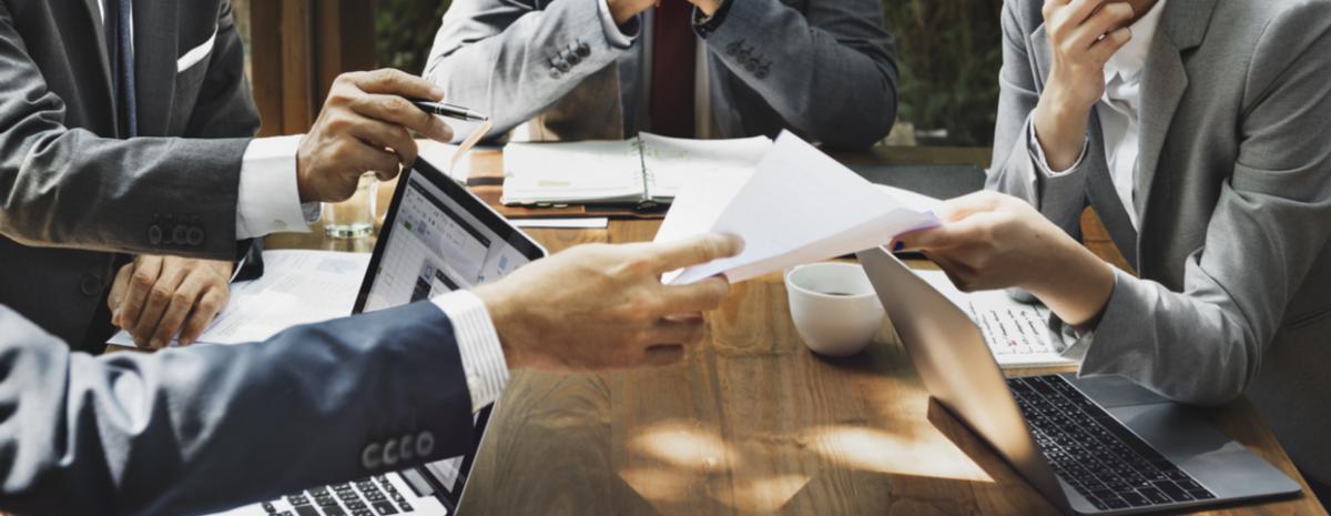 people working together at desk